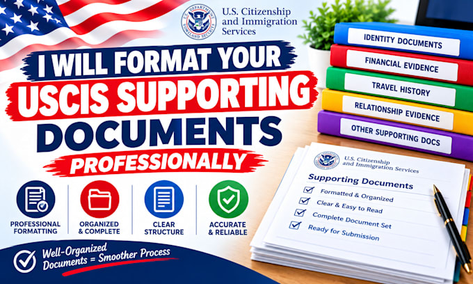 format your uscis supporting documents professionally