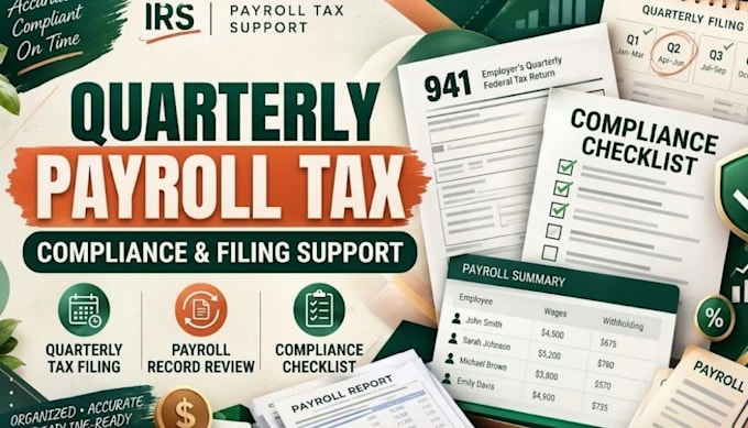 support quarterly payroll tax filing and compliance