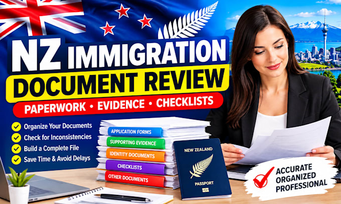 review nz immigration document, supporting evidence and application paperwork