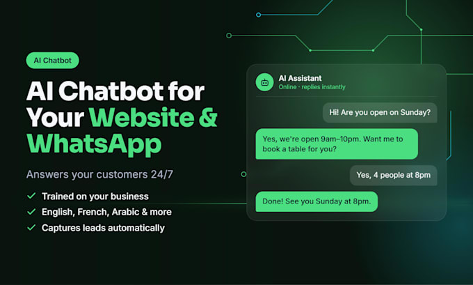 build an ai chatbot for your website and whatsapp