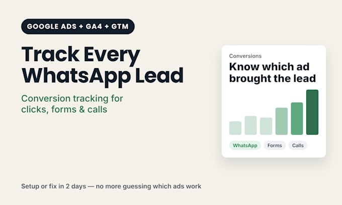 set up google ads conversion tracking for whatsapp clicks and forms
