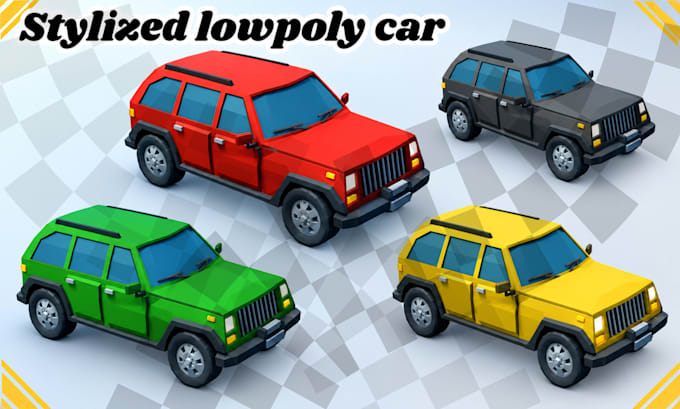 create stylized lowpoly cars for roblox and unity games
