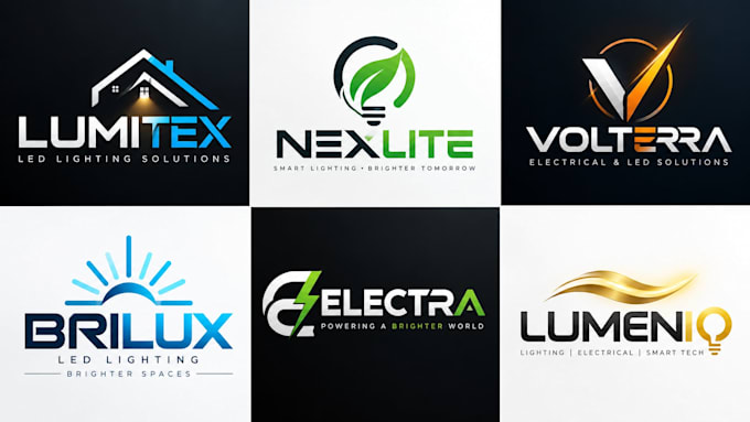 design a professional, lighting, electronics, technology, electrical led logo