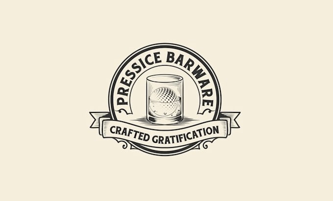 design smokey masculine bar ware beer logo