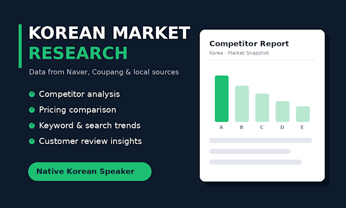 do korean market research and competitor analysis