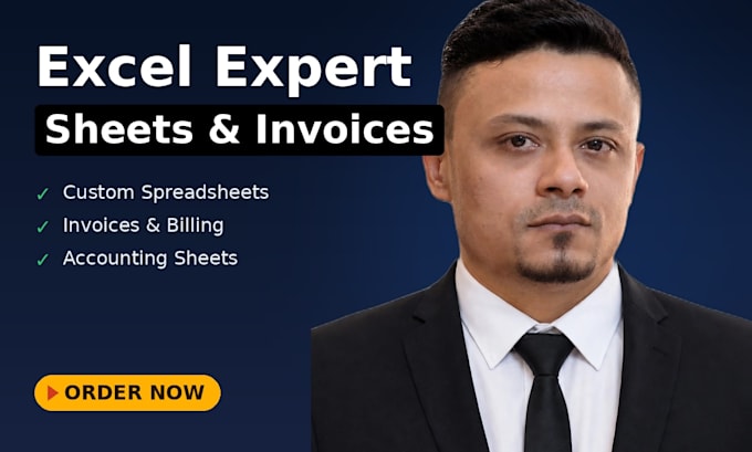 create excel spreadsheets, invoices and accounting sheets