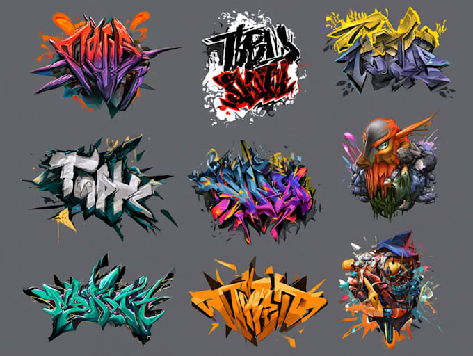 create graffiti lettering typography, text, and font logo