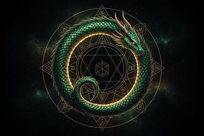 design awesome serpent symbol logo
