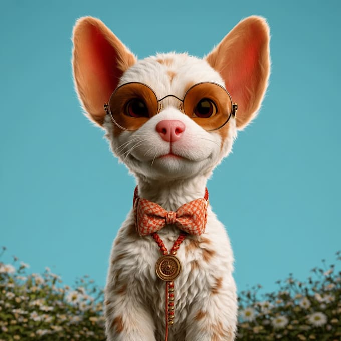 create an adorable fluffy puppy portrait
