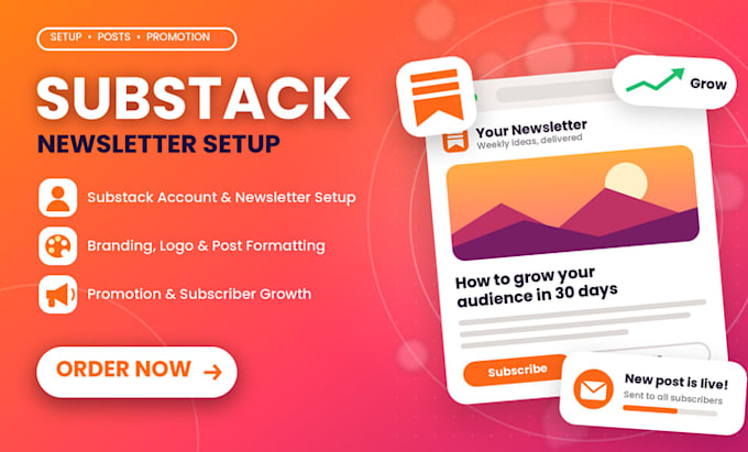 setup substack accout, substack newsletter, substack promotion, substack post