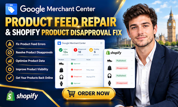 fix google merchant product feed errors and disapproved shopify products