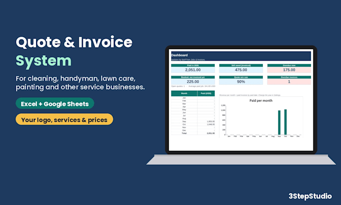 build a custom quote and invoice system in excel or google sheets