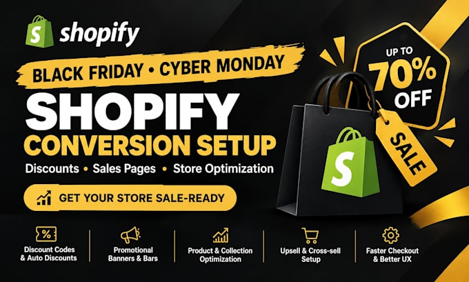 set up black friday shopify sales and conversion optimization