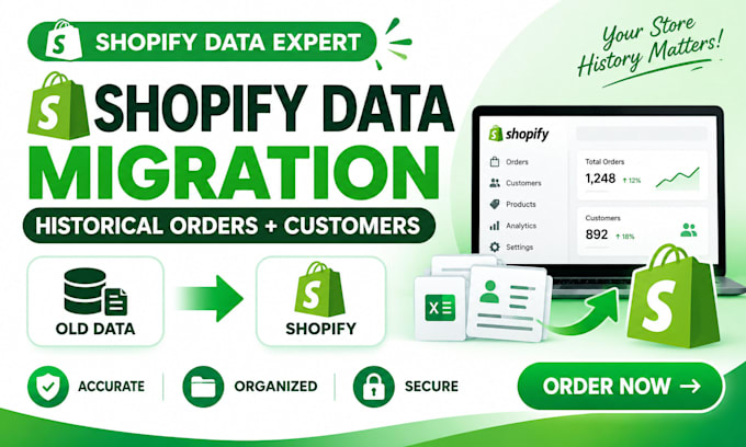 migrate historical orders and customers to shopify