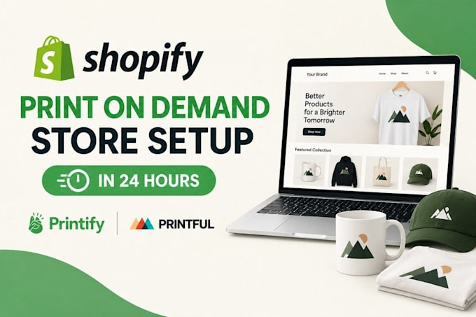 do shopify pod store, etsy pod store, printify printful pod store