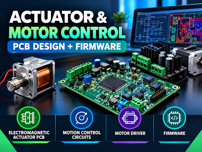 do electromagnetic actuator pcb, motion control circuits, motor driver, firmware