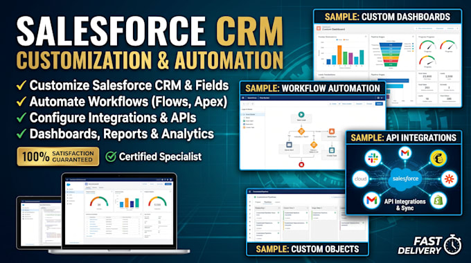 customize salesforce CRM, automate workflows and configure integrations