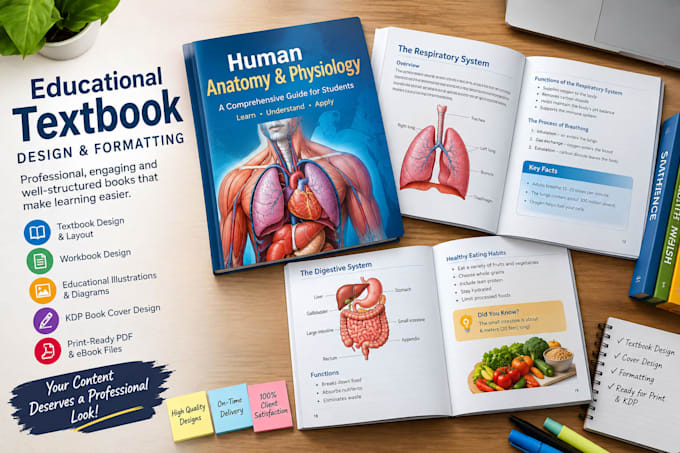 design educational textbooks, workbooks, and learning materials