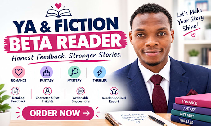 beta read your ya or fiction novel and provide feedback