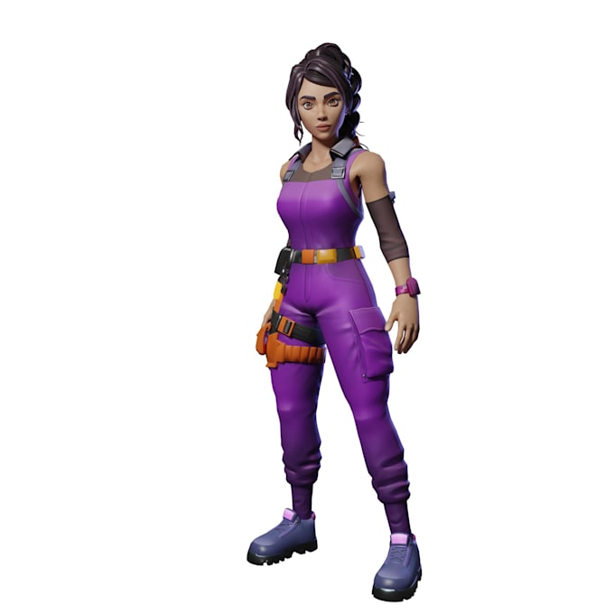 custom 3d character design, realistic game