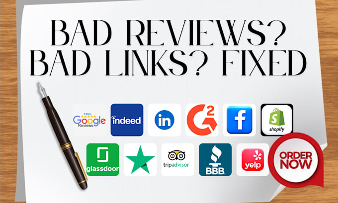 remove bad reflews and negative llnks for your brand or personal name