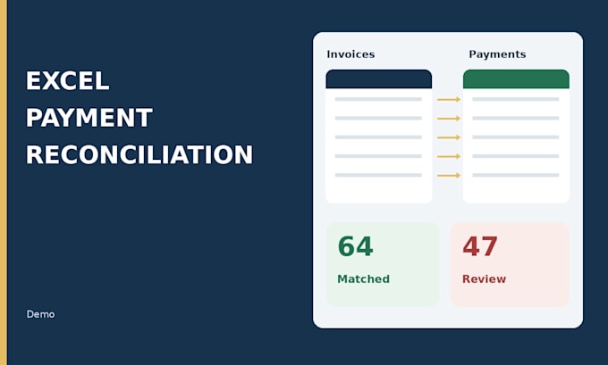 build an excel spreadsheet for invoice and payment reconciliation