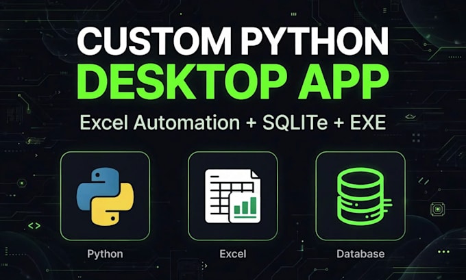 develop custom python desktop app with  excel automation