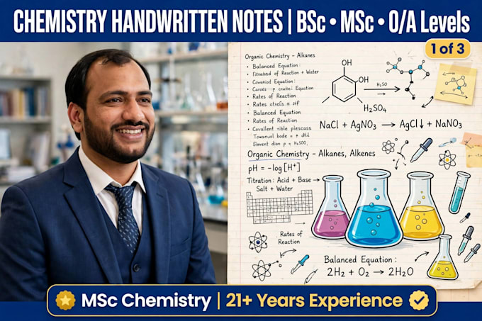 provide chemistry tutoring and notes