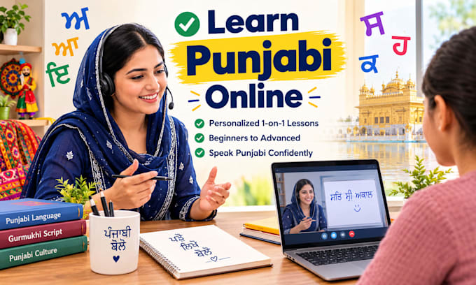 teach punjabi language lessons for beginners and advanced learners
