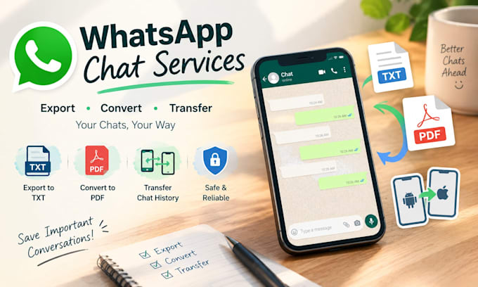 whatsapp chat export chat history conversion transfer chat