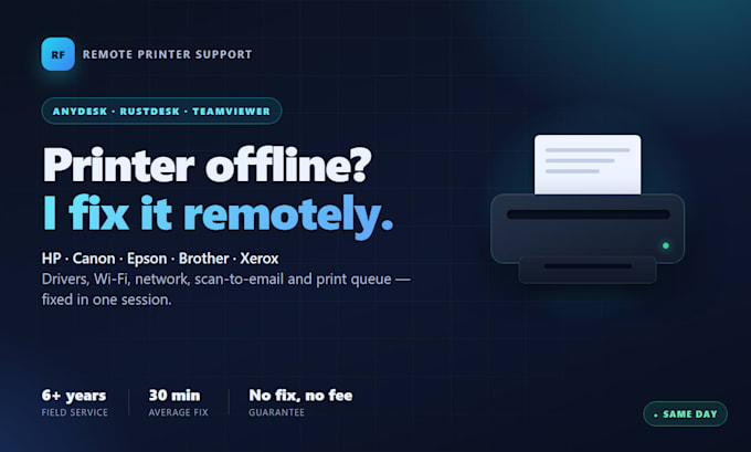 fix your printer remotely in one session