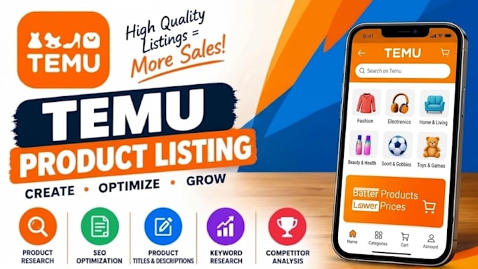 create and optimize your temu listing