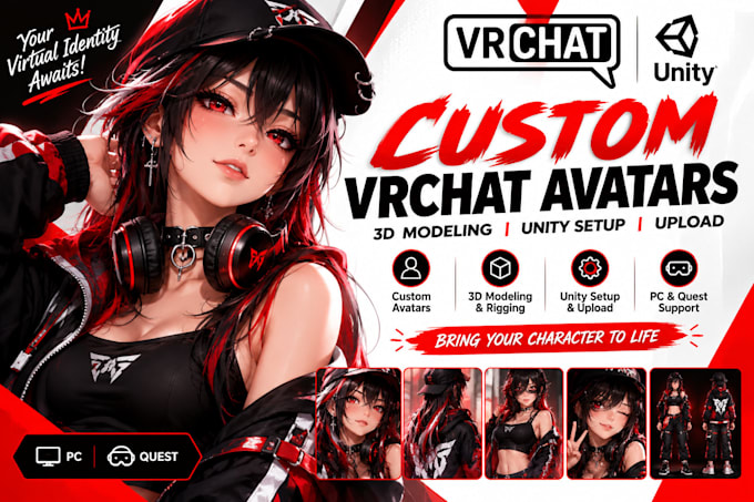 Design vrchat clothing, 3d outfits avatar furry avatar vr character ...
