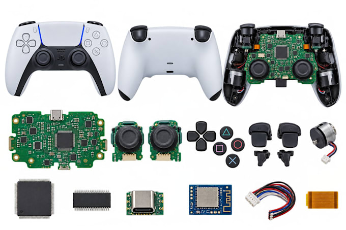 do ps4 ps5 gamepad pcb, mcu,buttons and embedded firmware