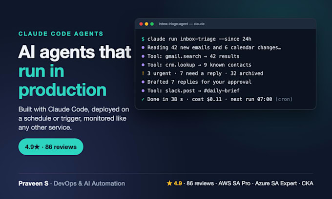 build custom ai agents with claude code and claude API to automate tasks