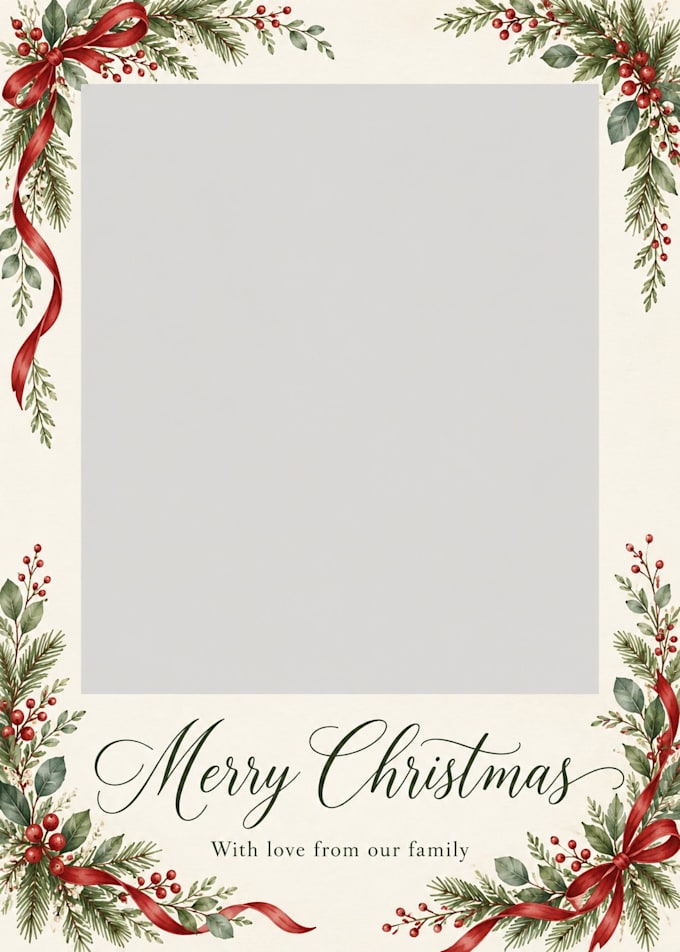 design a personalized christmas greeting card