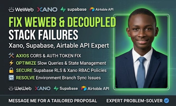enterprise weweb webflow flutterflow systems architect xano supabase expert