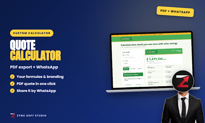 build a custom quote calculator with PDF export and whatsapp sharing