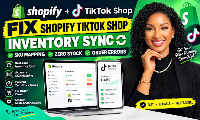 fix shopify tiktok shop inventory sync sku mapping zero stock and order errors