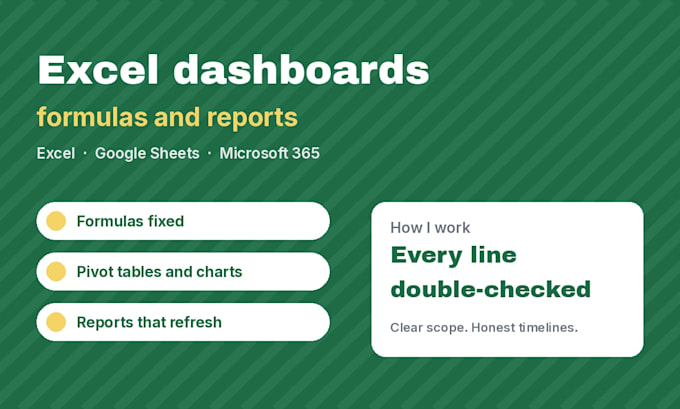build a google sheets or excel sales dashboard