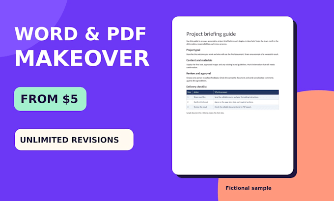 format your word document and PDF