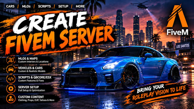 Setup custom fivem server with qbcore esx scripts configs and be your ...
