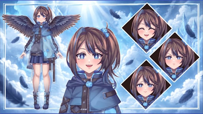 do ready to rig live2d vtuber model vtuber commission anime art vtuber assets