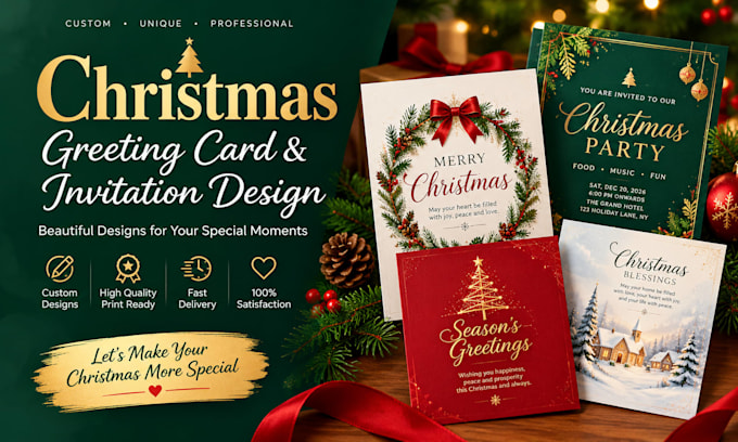custom christmas greeting cards and invitations