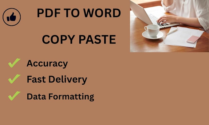 do professional pdf to word conversion, copy paste and typing work