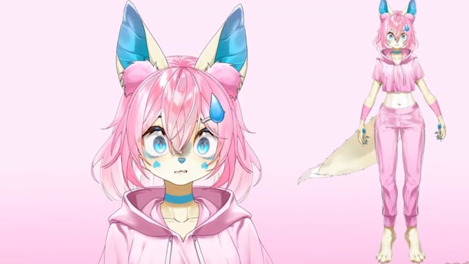 create and rig a furry live2d vtuber model for streaming
