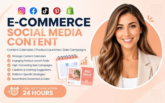 create ecommerce social media content calenders product launch posts