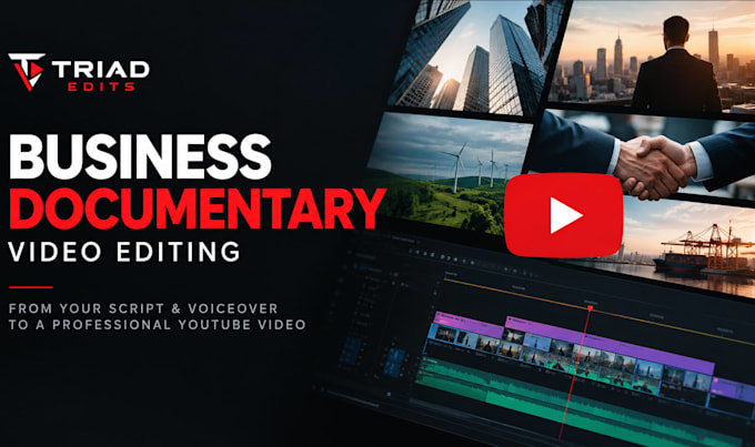 edit narrated business documentaries for youtube channel from scripts, voiceover