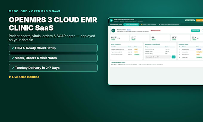 deploy and customize openmrs 3 cloud emr clinic saas web app
