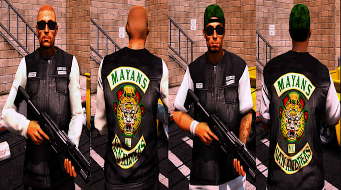 design custom fivem chain, kuttes, clothing, and tattoos